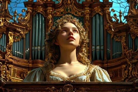 Ave Maria. Орган при свечах в соборе